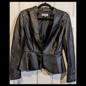 Charlotte Russe Black Faux Leather Jacket